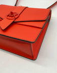 Michael Kors Orange Saffiano Leather Greenwich Small Crossbody Bag