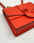 Michael Kors Orange Saffiano Leather Greenwich Small Crossbody Bag