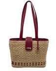Brighton Tan Woven Raffia Tote Bag