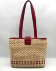 Brighton Tan Woven Raffia Tote Bag