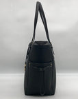 Michael Kors Black Leather Gilly Large Drawstring Travel Tote
