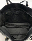 Michael Kors Black Leather Gilly Large Drawstring Travel Tote