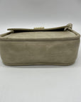 MMS Gray Leather Crossbody Bag