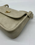 MMS Gray Leather Crossbody Bag