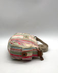 Fossil Multi-color Pastel Strip Canvas Crossbody Bag