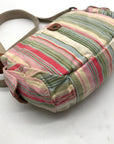 Fossil Multi-color Pastel Strip Canvas Crossbody Bag