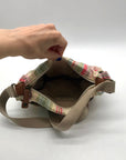 Fossil Multi-color Pastel Strip Canvas Crossbody Bag