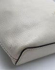 Coach White Pebbled Leather Derby Crossbody Bag F58661