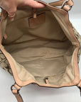 Coach Pink Signature Canvas Stripe Devin Shoulder Bag