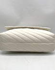 Tory Burch Ivory Leather Kira Chevron Convertible Shoulder Bag
