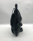 Brighton Black Croc Embossed Shoulder Bag