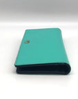 Kate Spade Teal Leather Charlotte Terrace Stacy Slim Wallet