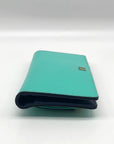 Kate Spade Teal Leather Charlotte Terrace Stacy Slim Wallet