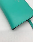 Kate Spade Teal Leather Charlotte Terrace Stacy Slim Wallet
