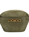 Salvatore Ferragamo Light Green Suede Fancini Shoulder Bag