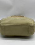 Salvatore Ferragamo Light Green Suede Fancini Shoulder Bag