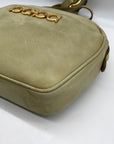 Salvatore Ferragamo Light Green Suede Fancini Shoulder Bag