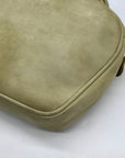 Salvatore Ferragamo Light Green Suede Fancini Shoulder Bag