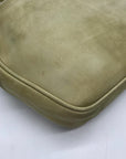 Salvatore Ferragamo Light Green Suede Fancini Shoulder Bag