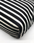 Kate Spade Black & Clotted Cream Striped Nylon Watson Lane Maya Tote Bag