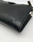 Michael Kors Black Pebbled Leather Adele Double Zip Phone Wallet