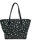 Kate Spade Black And White Leather Splodge Dot Margareta Shore Street Tote Bag