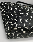 Kate Spade Black And White Leather Splodge Dot Margareta Shore Street Tote Bag