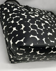 Kate Spade Black And White Leather Splodge Dot Margareta Shore Street Tote Bag