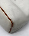 Dooney & Bourke Ivory & Brown Vintage Drawstring Shoulder Bag