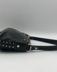 Michael Kors Black Leather And Silver Studded Shoulder Bag