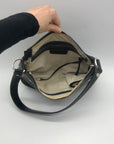 Michael Kors Black Leather And Silver Studded Shoulder Bag