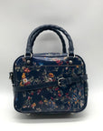 Patricia Nash Navy Blue Floral Crossbody Satchel