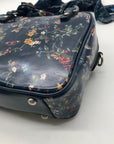 Patricia Nash Navy Blue Floral Crossbody Satchel