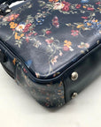 Patricia Nash Navy Blue Floral Crossbody Satchel