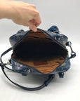 Patricia Nash Navy Blue Floral Crossbody Satchel