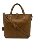 Sanumi Camel Leather Tote Bag