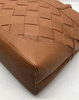 Talbots Tan Woven Leather Havana Tote