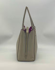 Kate Spade Gray Pebbled Leather Shawna Carter Tote Bag