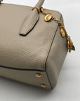 Donna Karan Chantilly Leather Taupe Medium Satchel Bag