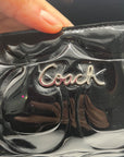 Coach Black Patent Leather Gallery Tote And Wallet-F17728