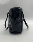 Coach Black Patent Leather Gallery Tote And Wallet-F17728