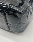 Coach Black Patent Leather Gallery Tote And Wallet-F17728