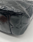 Coach Black Patent Leather Gallery Tote And Wallet-F17728