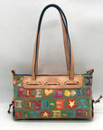 Dooney & Bourke Green Pebbled Grain leather Doodle Shoulder Bag