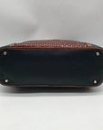Bally Black And Brown Leather Vintage Woven Tote Bag
