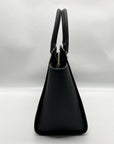 Michael Kors Black Saffiano Leather Selma Convertible Satchel Bag