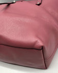 Coach Pink Glittery Polished Pebbled Leather Market Tote Bag And Wallet 12077