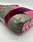 Coach Pink Soho Signature Canvas Patchwork Shoulder Bag F12863
