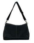 Tommy Hilfiger Black Leather Fold Over Messenger Bag