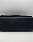 Tommy Hilfiger Black Leather Fold Over Messenger Bag
